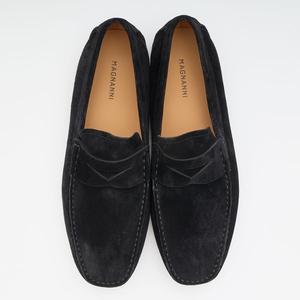 ドライビングシューズ ブラックスエード｜26001 BL/S – MAGNANNI