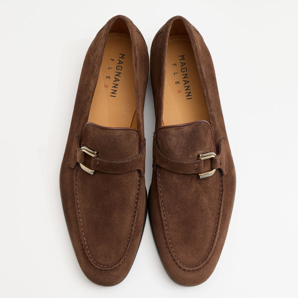 FLEX スエードバックルローファー ダークブラウン | 74385 DBR/S