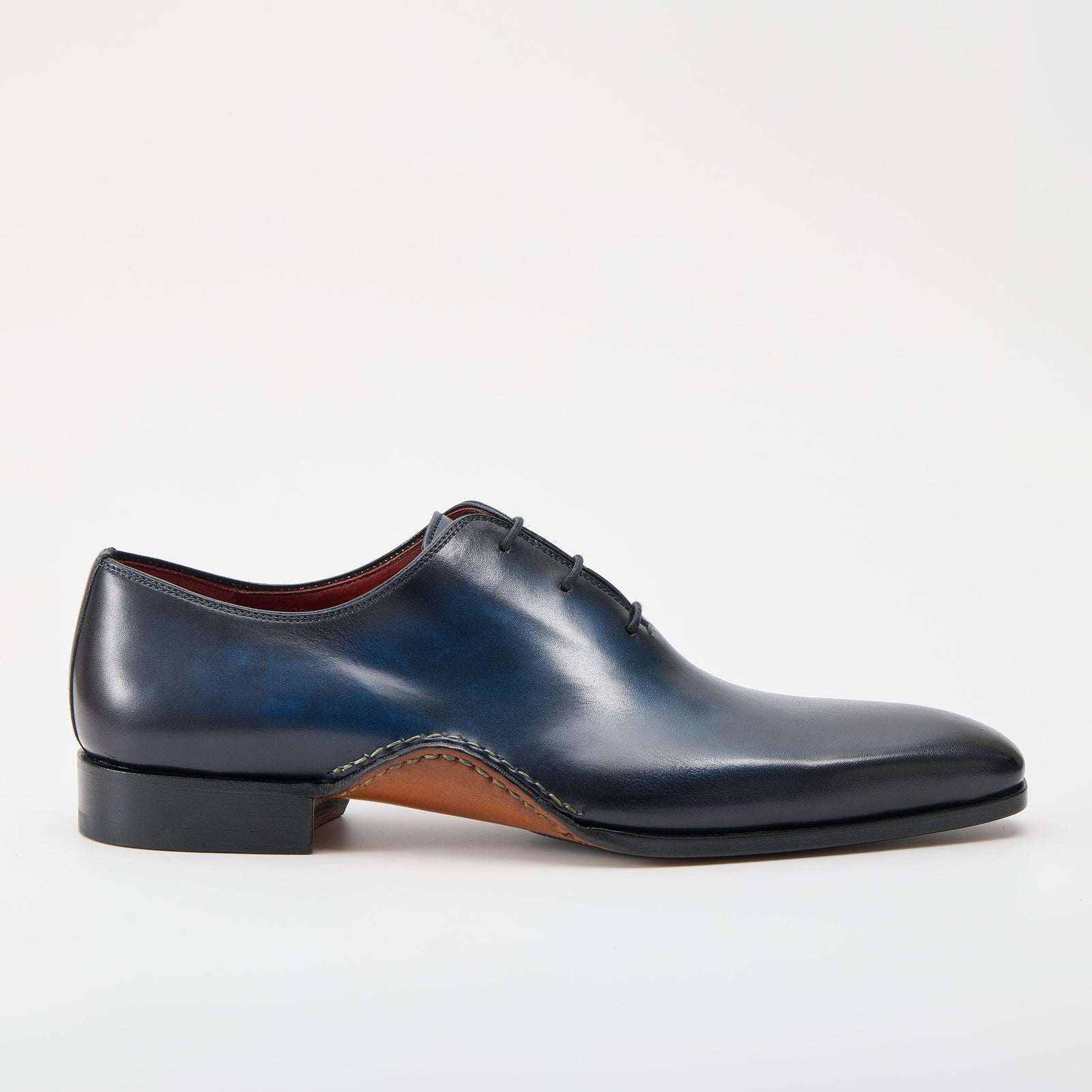 限定値下げ！極美品　MAGNANNI オパンケ　EU40 茶色　パティーヌ オパンカ ハートモチーフ ホールカット ダークブルー | 35611