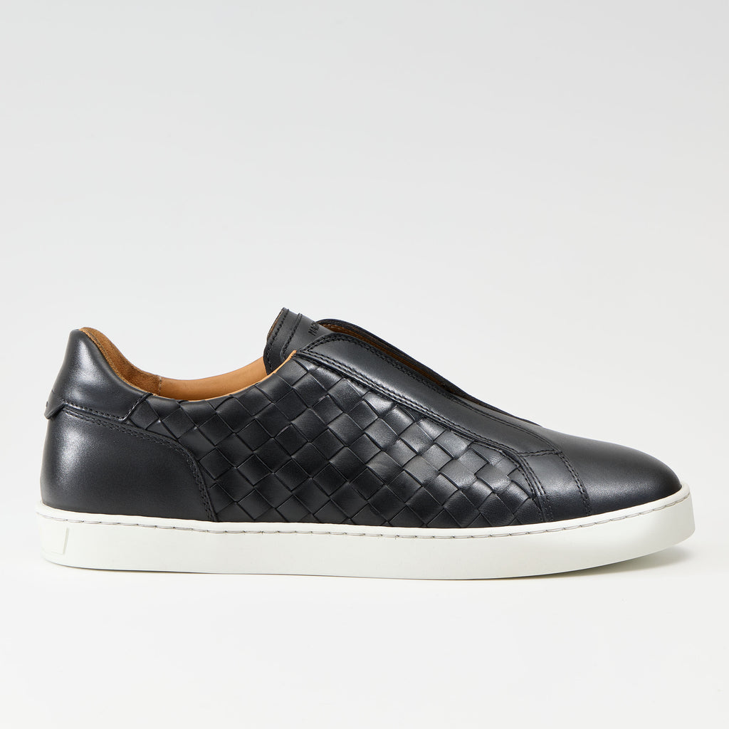 スリッポンスニーカー ウーブンレザー ブラック | 25561 BL – MAGNANNI