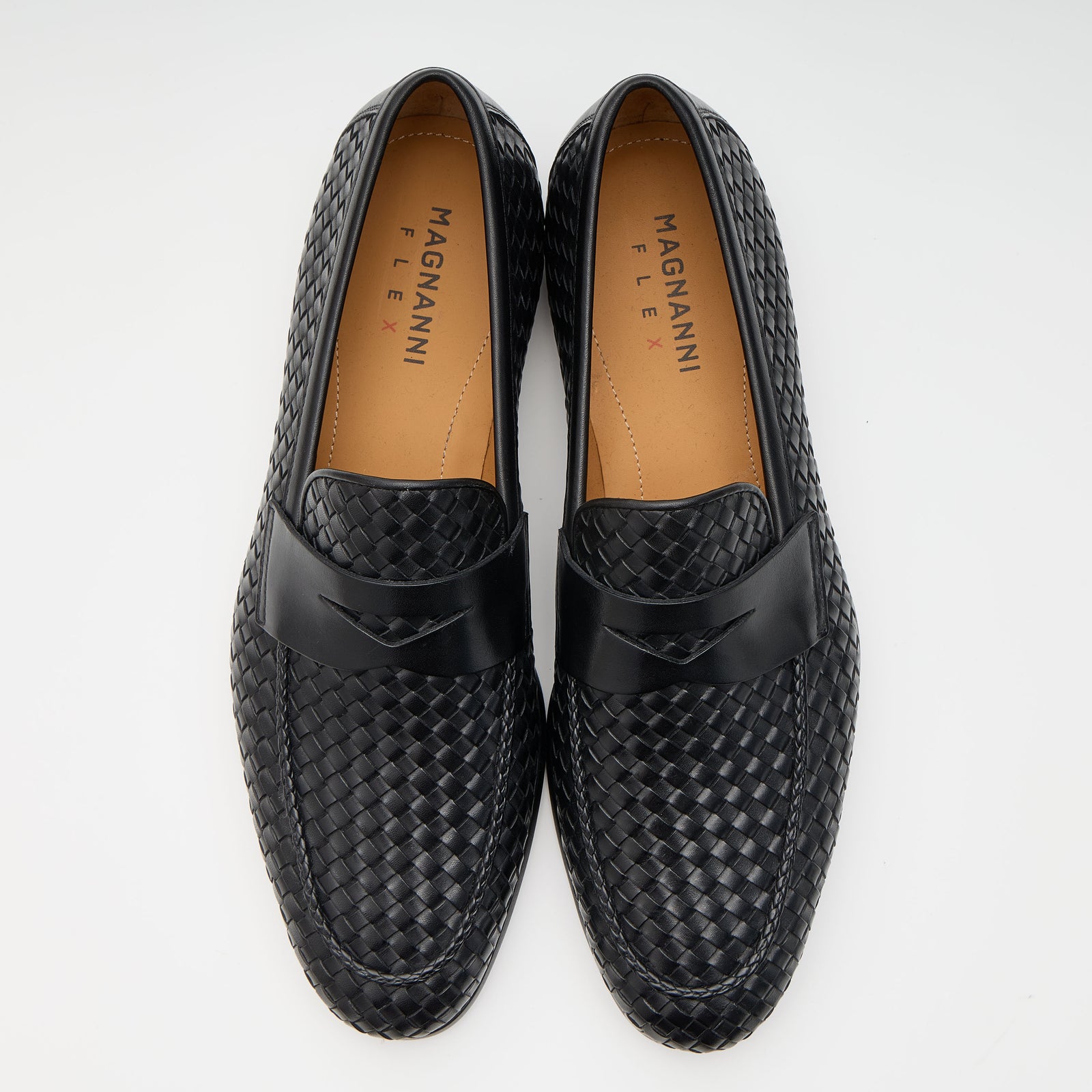 FLEX ウーヴンコインローファー ブラック | 24414 BL – MAGNANNI
